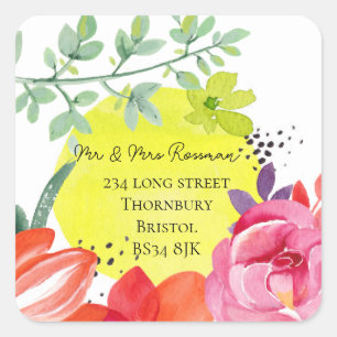 Alteração do design floral do autocolante do rótul