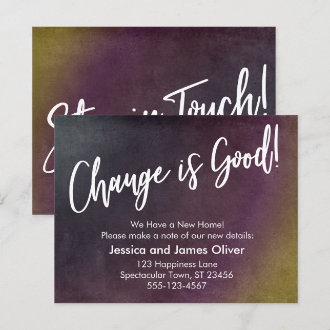 Alteração é Bom Anúncio Grunge Multicolorido (Frente/Verso)