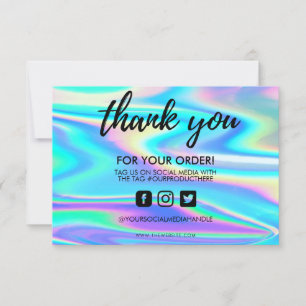 Alteração holográfica colorida Obrigado Inserç