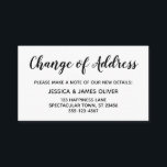 Alteração mínima e elegante da placa de inserção d<br><div class="desc">Mantenha seus amigos e familiares atualizados com seu novo endereço usando esses cartões de gabinete simples e elegantes. As notas versáteis leem "Mudança de endereço" na frente e "Mantenha em contato!" no verso, usando uma fonte moderna, negrito e manuscrita. Use os campos modelo para adicionar todos os seus próprios detalhes...</div>
