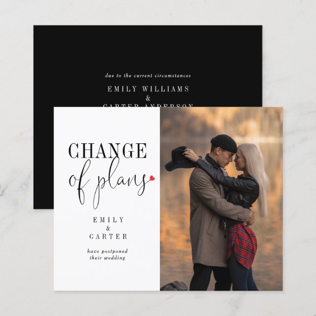 Alteração Preta Mínima De Orçamento De Planos (Frente/Verso)