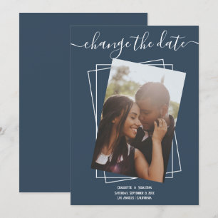 Alterar O Cartão De Casamento Fotográfico De Dat