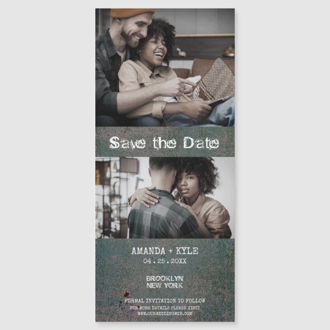 Alternative Engaged Hipster Couple Grunge Texture (Frente)