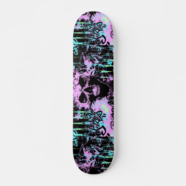 Alternative Skull Graffiti Skateboard (Frente)