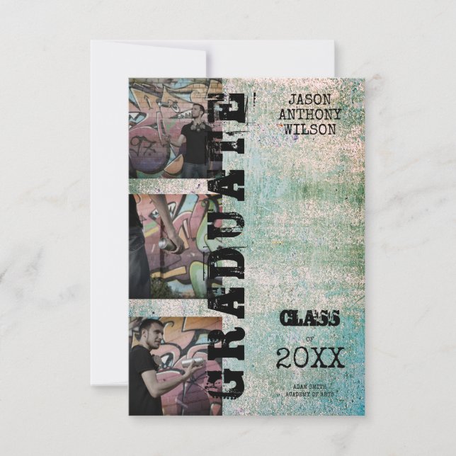 Alternative Three Photos Graduation Grunge Texture (Frente)