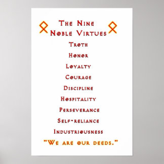 Alternativo Nine Noble Virtude Poster