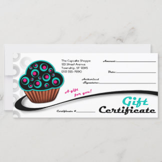 Alternativo Retro-Teal Cupcake - Certificados de P