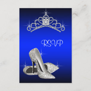 Alto salto Tiara Royal Blue Quinceanera RSVP