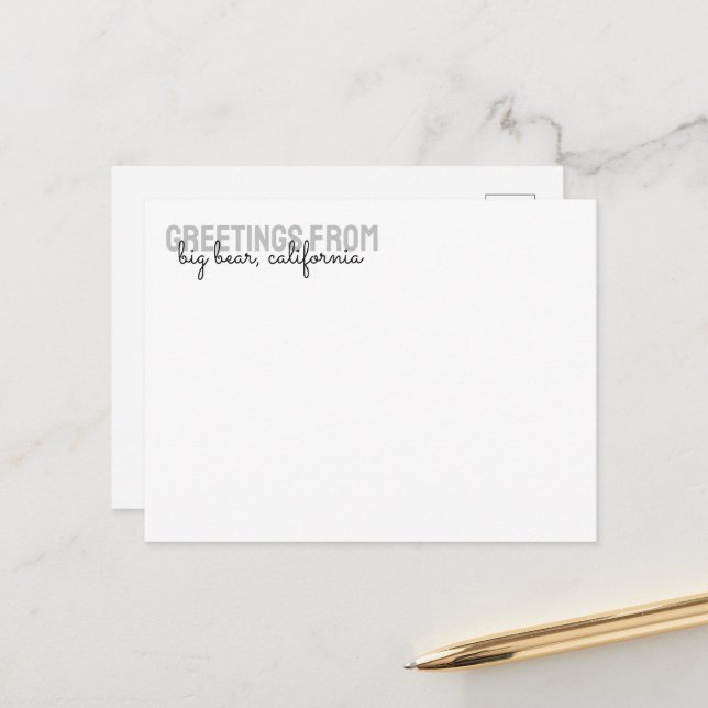 Aluguer De Cabina De Pinheiro De Montanha - Cartão (Frente/Verso In Situ)