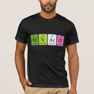 Alvaro — camisa do nome da mesa periódica