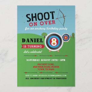 Alvo de Arcos de Convite de Aniversário para Arqui