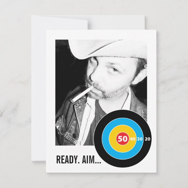 Alvo do convite do aniversário do olho de touros (Frente)