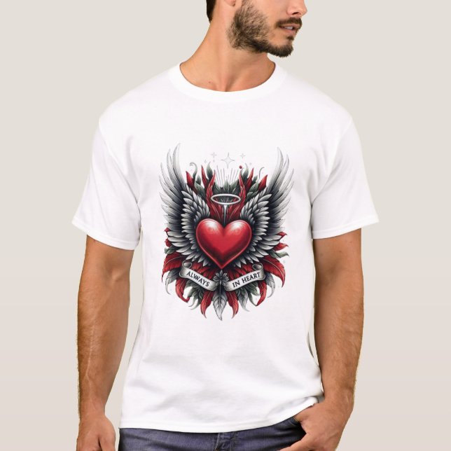 Always In Heart Typography T-Shirt (Frente)