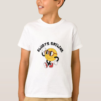 Always Smiling Cute Emoji Boys' T-Shirt