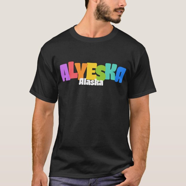 Alyeska, Alaska Ski Adventure T-Shirt (Frente)