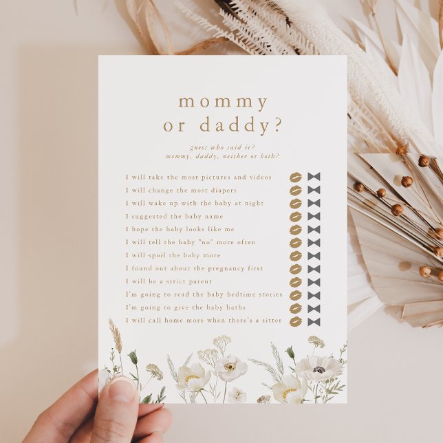 ALYSSA Adivinha Quem Mamãe Cartão De Jogo De Chá d (ALYSSA Guess Who Mommy Daddy Baby Shower Game Card)