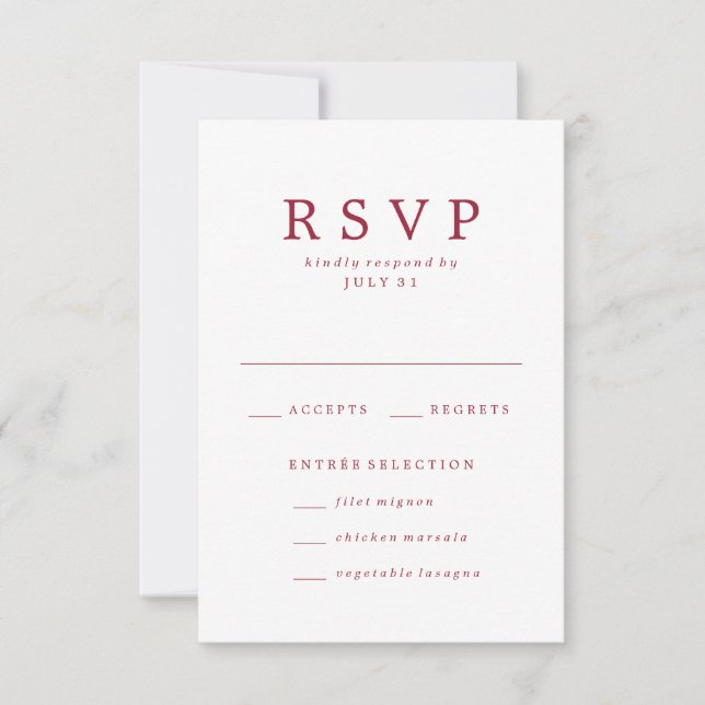Amado | Cartões RSVP De Casamento (Frente)