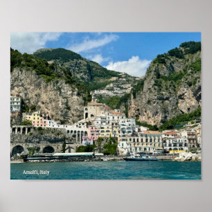 Amalfi Itália Design Poster