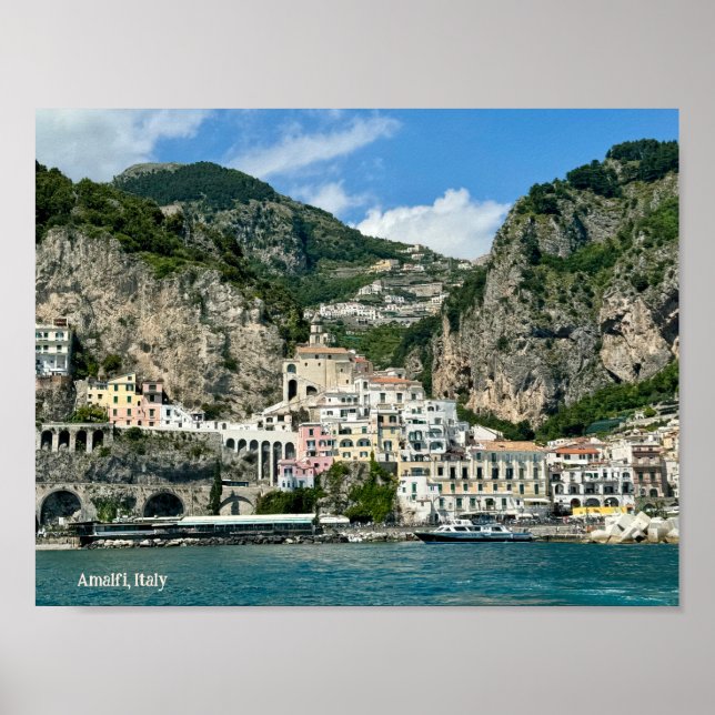 Amalfi Itália Design Poster (Frente)