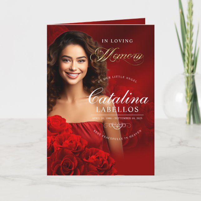 Amando a Rosa vermelha de Memória - Programa Obitu (Frente)