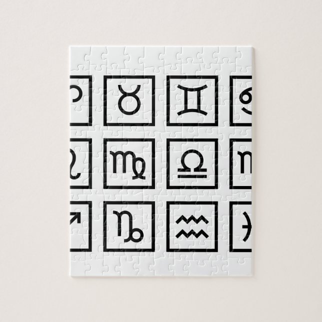 Amando-se quebra-cabeça do zodíaco (Vertical)