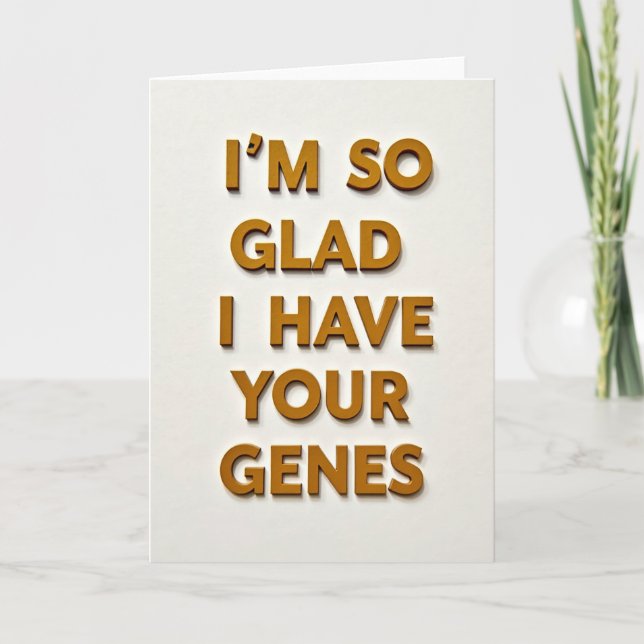 Amando seus Genes Cartão do Dia dos Pais (Frente)