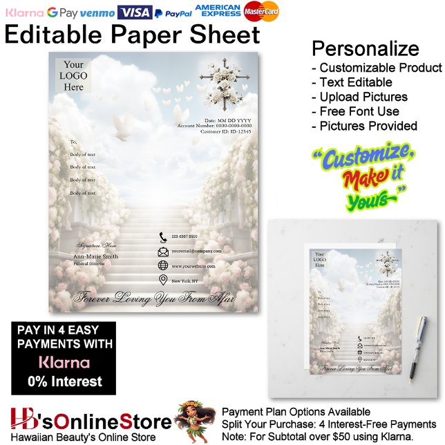 Amando-te para Sempre de Longe Folha de Papel de M (Forever Loving You From Afar Memorial Paper Sheet.)