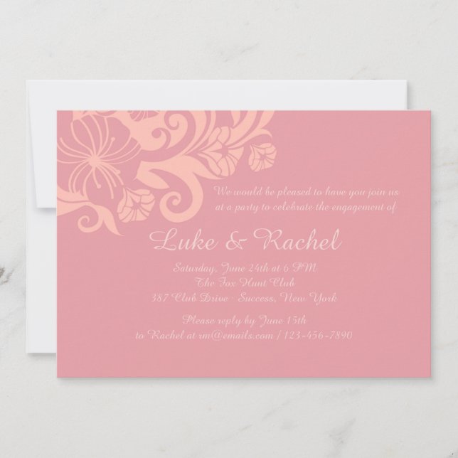 Amanhã Glory Floral Convite (Frente)