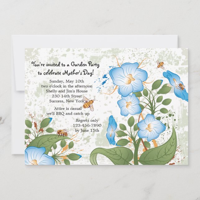 Amanhã, Glory Flower Dia de as mães Convite (Frente)