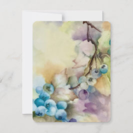 Amanhecer de mirtilo — Cartão de ananã pintado à m