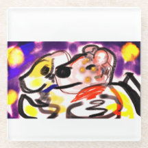 Amante de cães à noite