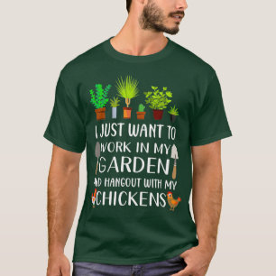 Amante de frango camisa engraçada de jardinagem p