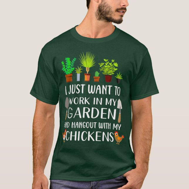 Amante de frango camisa engraçada de jardinagem pa (Frente)