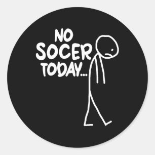 Amante de Futebol Divertido Adesivo Triste Sem Fut