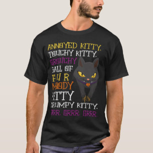 Amante de Gatinhos Gatos Irritados Camiseta Divert