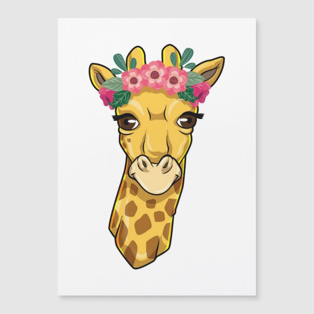 Amante de Girafa Coroa de Flores de Girafa (Frente)