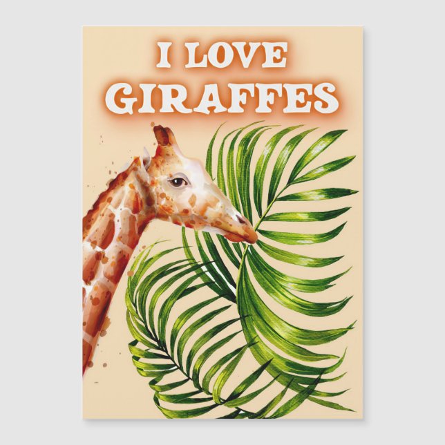 Amante de Girafa Eu Amo Girafas (Frente)