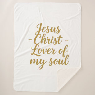 Amante de Minha Alma Jesus Cristo Cobertor Sherpa