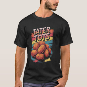 Amante de Tater Tots Retro Falsa Camiseta Engraçad