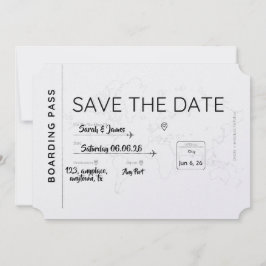 amante de viagens salve a data cartão de embarque