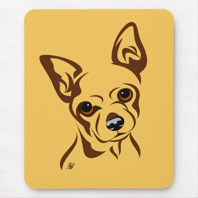 Amante Mousepads da chihuahua (Frente)