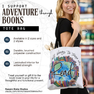 Amantes de Livros Bolsa Tote de Poliéster Escovado