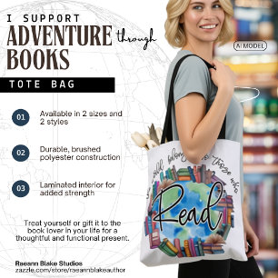 Amantes de Livros Bolsa Tote de Poliéster Escovado