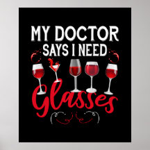 amantes do vinho engraçado, Poster de arte