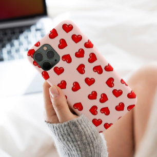 Amantes elegantes Padrão de coração vermelho em ro