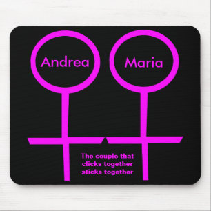Amantes lésbicas Mousepad customizável