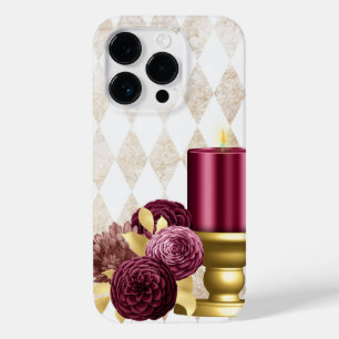 Amantes luxuosos de velas Douradas e borgonhetas