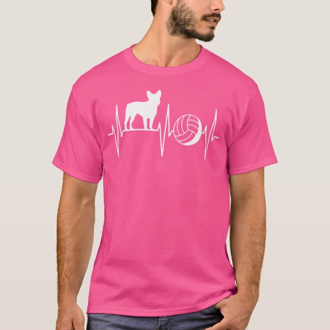Amar Buldogue Francês Camisa de Voleibol (Frente)