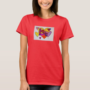 Amar Corações Corações Camisas de Arte de Pala