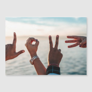 Amar Ortografia das Mãos Cartão Magnético de Fot